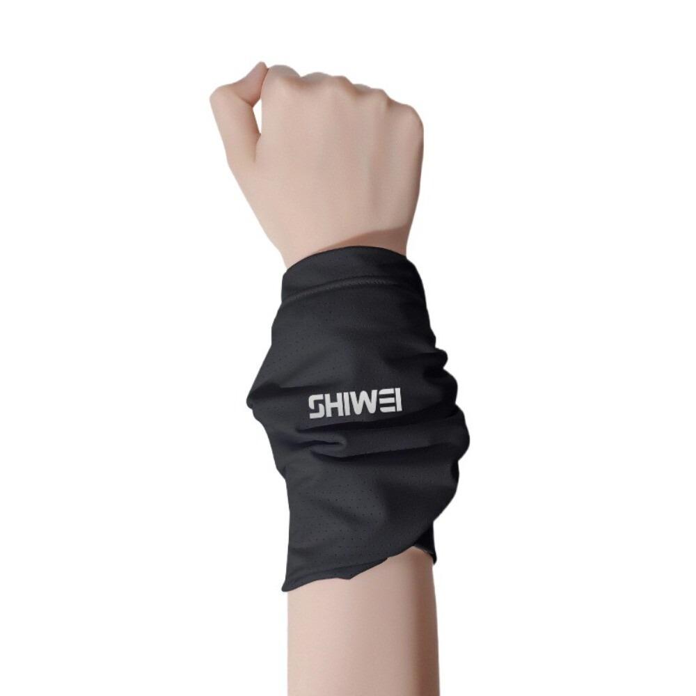 Quick Dry Sports Towel Sun Protection Ice Sensation Sport Bracers Sweat Towel Thin Unisex Sweat Absorbent Wristband чёрный