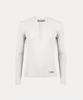 BADBLOOD Bs Cotton Jersey Fitted Henley Neck Long Sleeve T-Shirt - White