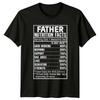 Father Nutrition Facts Awesome Dad Love Family Funny TShirt