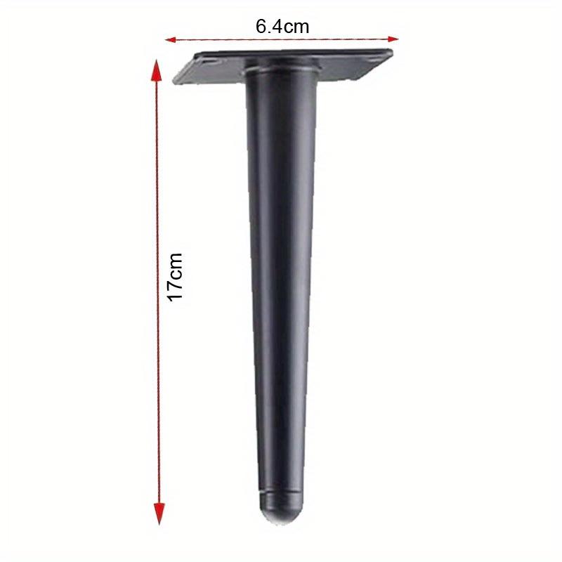 4pcs Metal Furniture Legs Round Tall Sleek Tapered Sofa Legs Modern Style Decorative Cabinet Legs for TV Stand Closet Table Chair