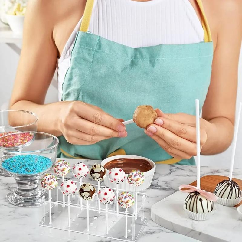 Food Grade Acrylic Lollipop Holders For Party Decorations Removable Base Stable Structure 15 Holes Complete Cake Lollipop Set