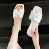 Fashion Women'S Shoes Summer Beach Slippers Flowers High Heeled Sandals for Women Non Slip Flip Flops for Women Indoor Shoes 2025