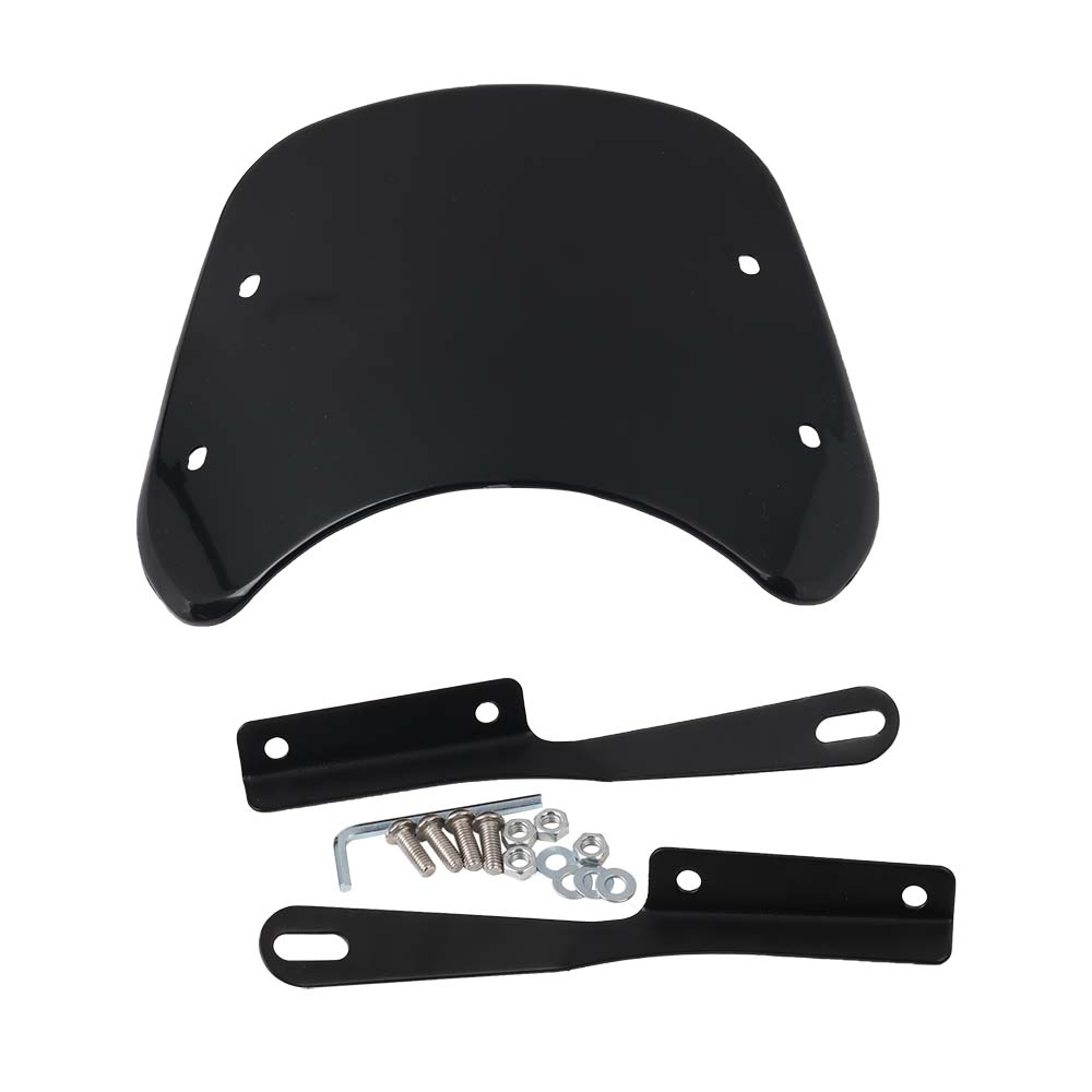 For YAMAHA SR250 SR 250 Classic For Keeway SR250 Accessories Retro Windscreen Windshield Wind Screen Deflector Cover Guard Parts чёрный