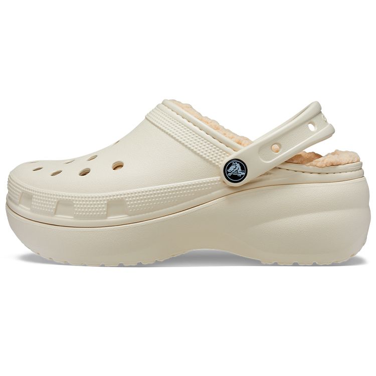 Crocs Classic Cloud Warm Cotton Clogs Women clogs Bone-White 207938-2Y2