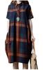 Short Sleeve Simple Balloon Dress with Random Buttons and Crew Loose and and Comfortable for and Solid Perfect for All Available in Orange M.Luce
