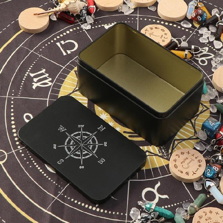 Iron Tarot Card Box Astrologys Trinkets Box Organizers Tarot Cards Storage Box