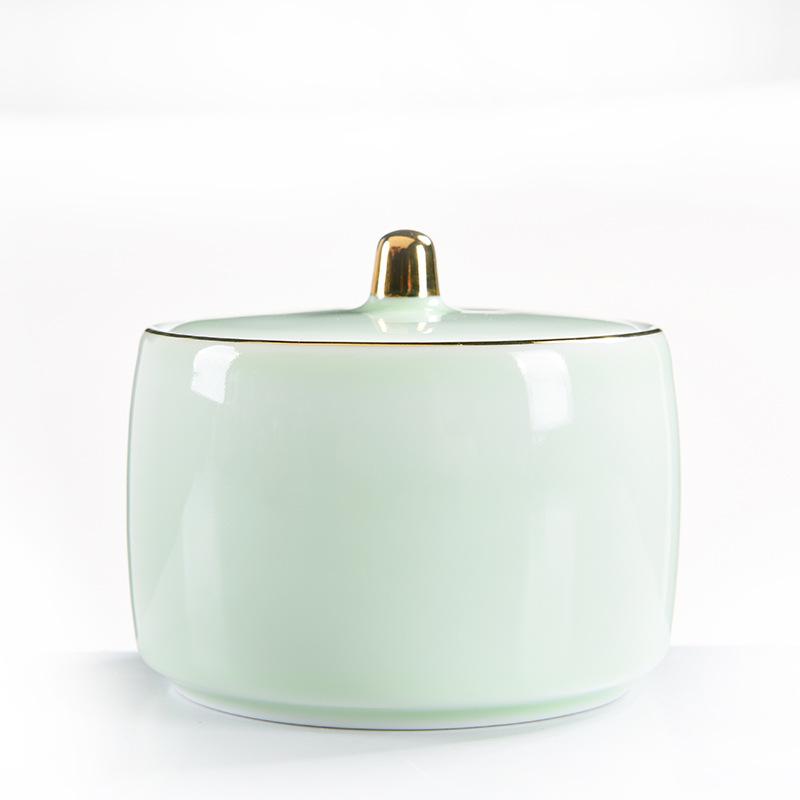 Keramik-Teedose im chinesischen Stil mit Deckel, feine Bonbondose, Tischplatte, Schmuck-Kosmetikbox, Lebensmittel-Vorratsglas, Küchenaufbewahrungsbehälter