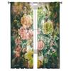 Oil Painting Style Flower Rose Abstract Sheer Curtains for Living Room Modern Voile Curtain Bedroom Tulle Curtains Window Drapes