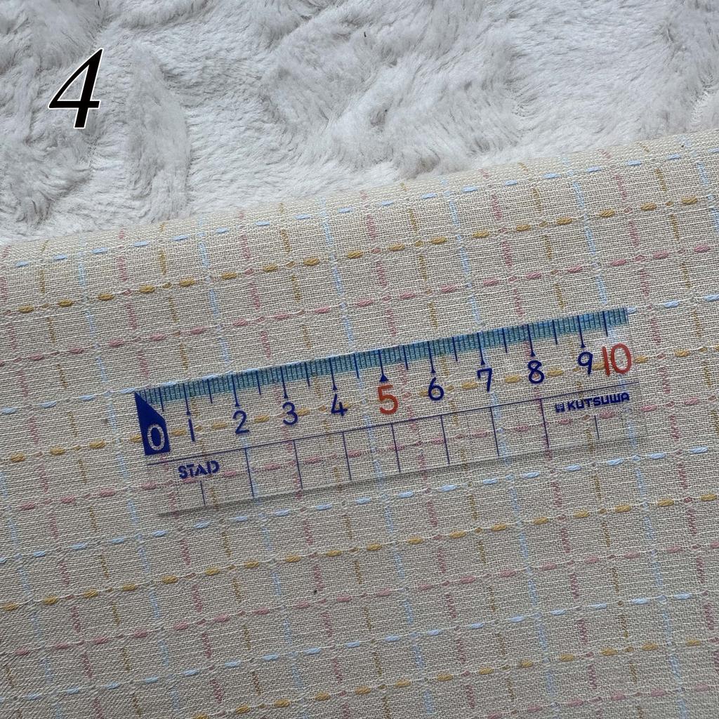 בד קבוצת בד יפנית חמודה רטרו, צבוע בחוט, לתפירה, טלאים בעבודת יד, הכנת בגדי ילדים, בובות