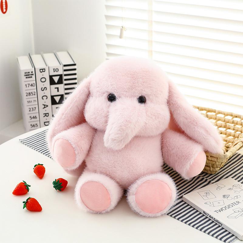 

Plush Elephant Toy With Pp Cotton Filling For Kids And Girls Gift Pink