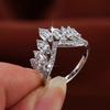 Lindon Classic Copper Alloy Zircon Ring Ladies Jewelry Wedding Promise Party Gift