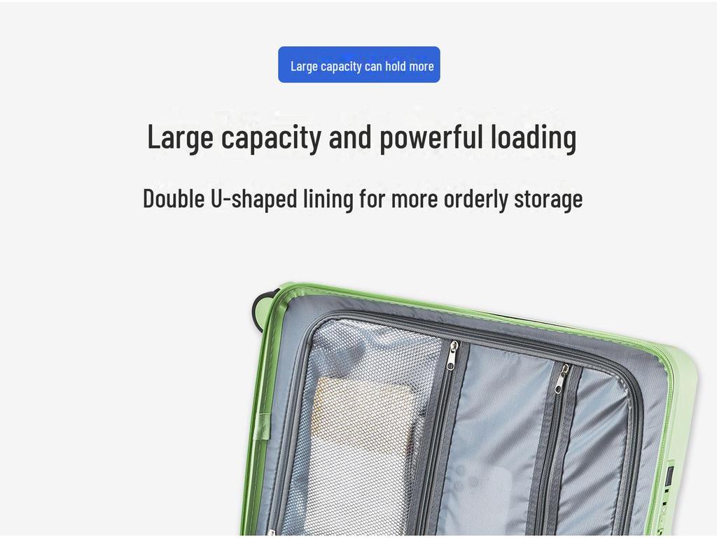 Free Shipping: 20-inch & 24-inch Front-Opening Multifunctional Trolley Suitcases with Wide Handles