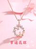 Lucky wreath sterling silver 925 necklace female French designer light luxury niche high sense fashion versatile