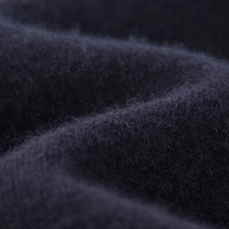 Shanshan Men's 30% Cashmere Blend Round Neck Ribbed Sweater