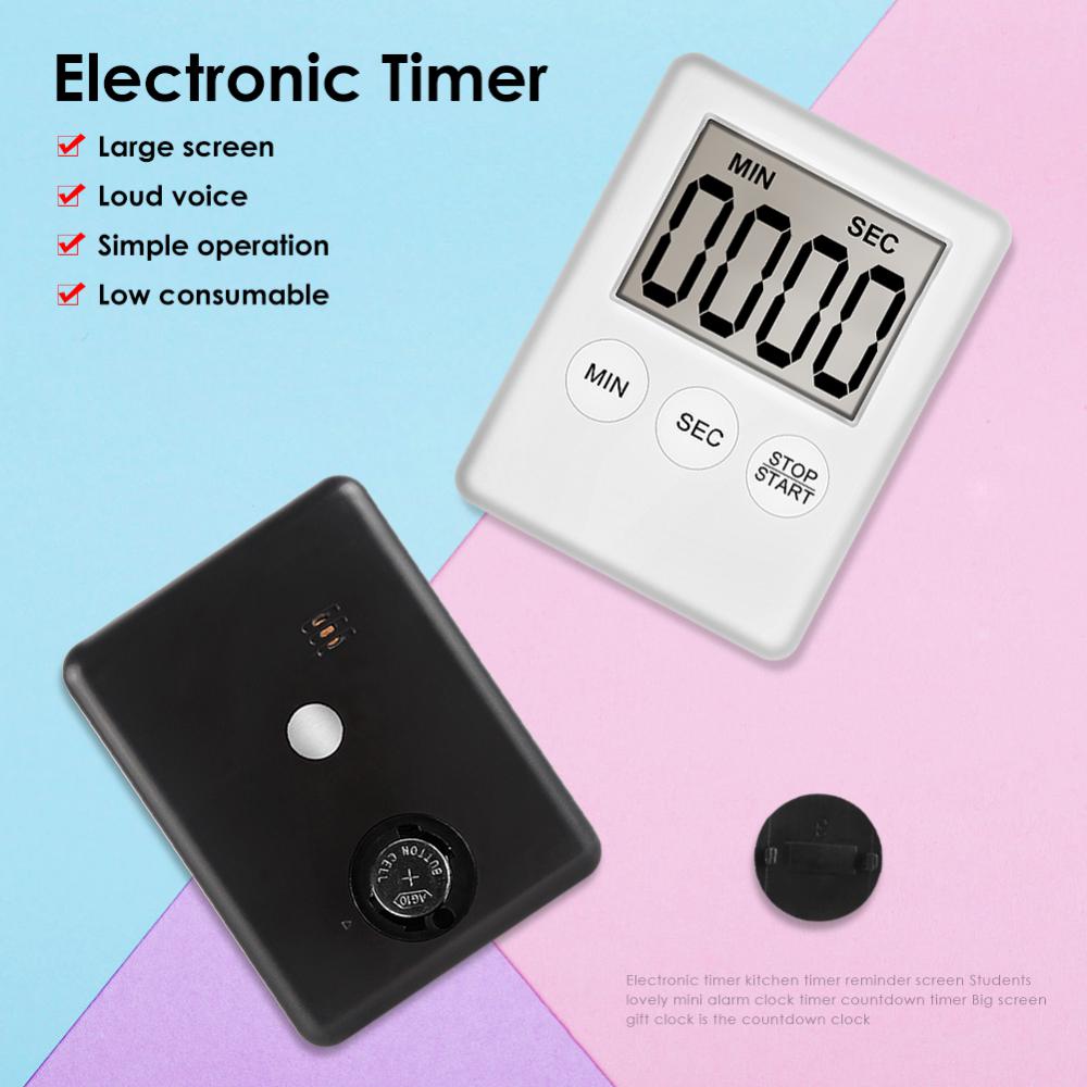 Magnet Kitchen Cooking Timers LCD Digital Screen Kitchen Timer Square Cooking Timer Count Up Countdown Alarm Clock For Kitchen