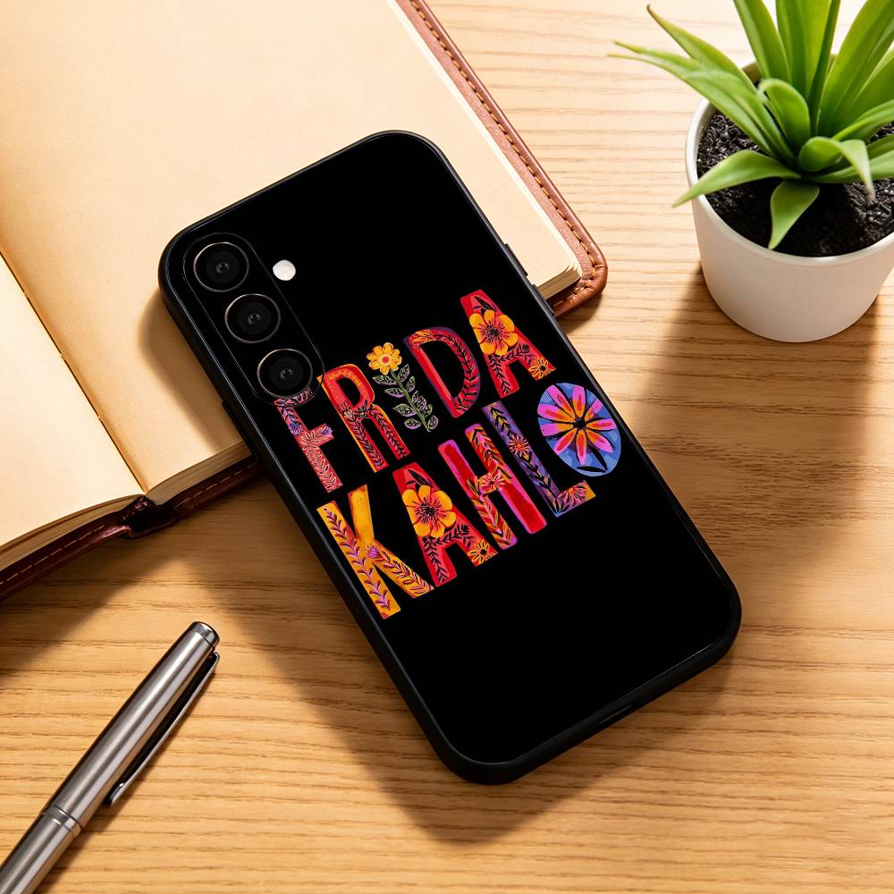 Μόδα F-fridaS Kahlo-Θήκη Κινητού PC Μαύρη Σιλικόνη Μαλακή Για Samsung Galaxy A73,A72,A71,A70,A53,A52,A51