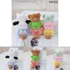 Adorable Plush Bear Animal Keychain Soft Stuffed Toy Cute Car Key Ring Accessory