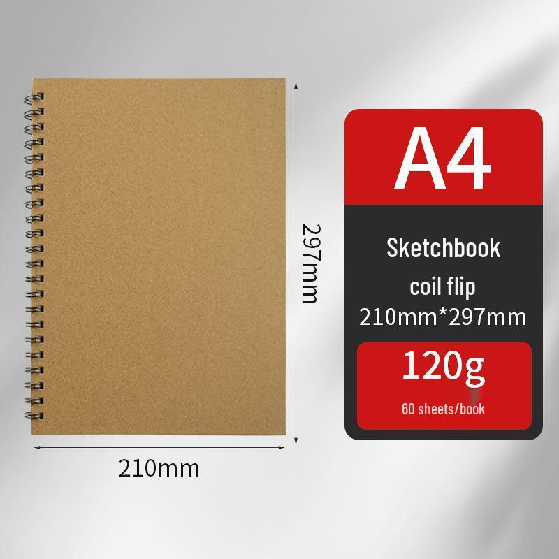 Thickened Sketchbook: 16 Coil-Bound Sheets, 8 Drawing Pages for Kids, Free Shipping