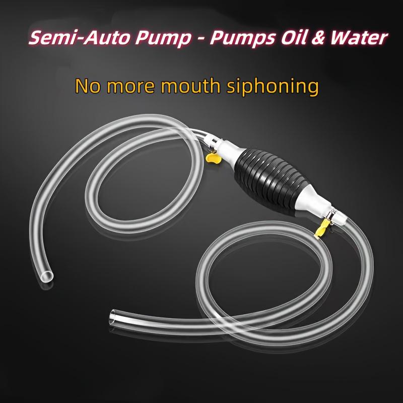 Multifunctional Liquid Vacuum Cleaner Hand Pump, Petrol Transfer Pump, Fuel Pump with Metal Hose Clamp, Leakproof for Oil, Water