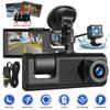 Kamera do auta HD 1080P se dvěma objektivy Přední/Zadní/Vnitřní Videorekordér Fotoaparát G-senzor