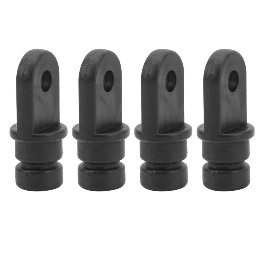 4Pcs Black Bimini Top Cover Cap Nylon Bimini Top Fitting 4 Pcs Round Inside Eye End Cap Yachts