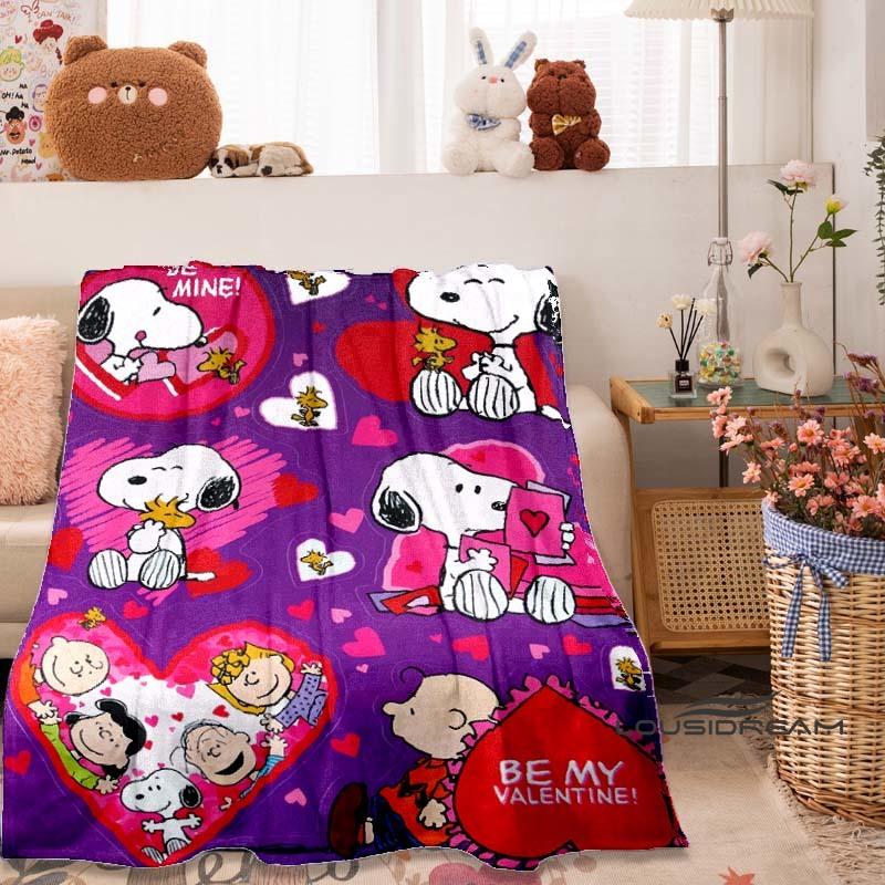 New Comic-Themed Snoopy Flannel Blanket — Ultra-Soft, Warm, and Plush Throw — Perfect for Home, Bedroom, Bed, Sofa, and Travel