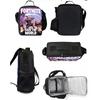 3Pcs Set School Backpack With Front Pocket & Lunch Bag & Pencil Bag,Fortnite Cartoon For Age 6-10,Lightweight For Boys & Girls