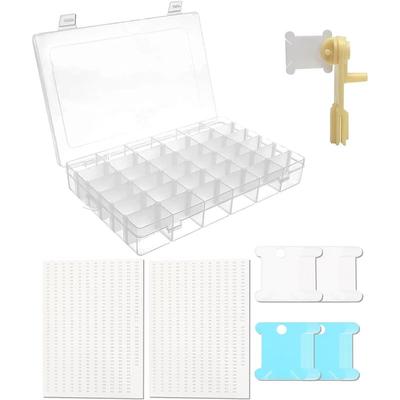 Good-Embroidery Floss Organizer Winder 36 Compartments 1 Removable Design With 150 Floss Bobbins And 2 Piece Numbered Sticker Se