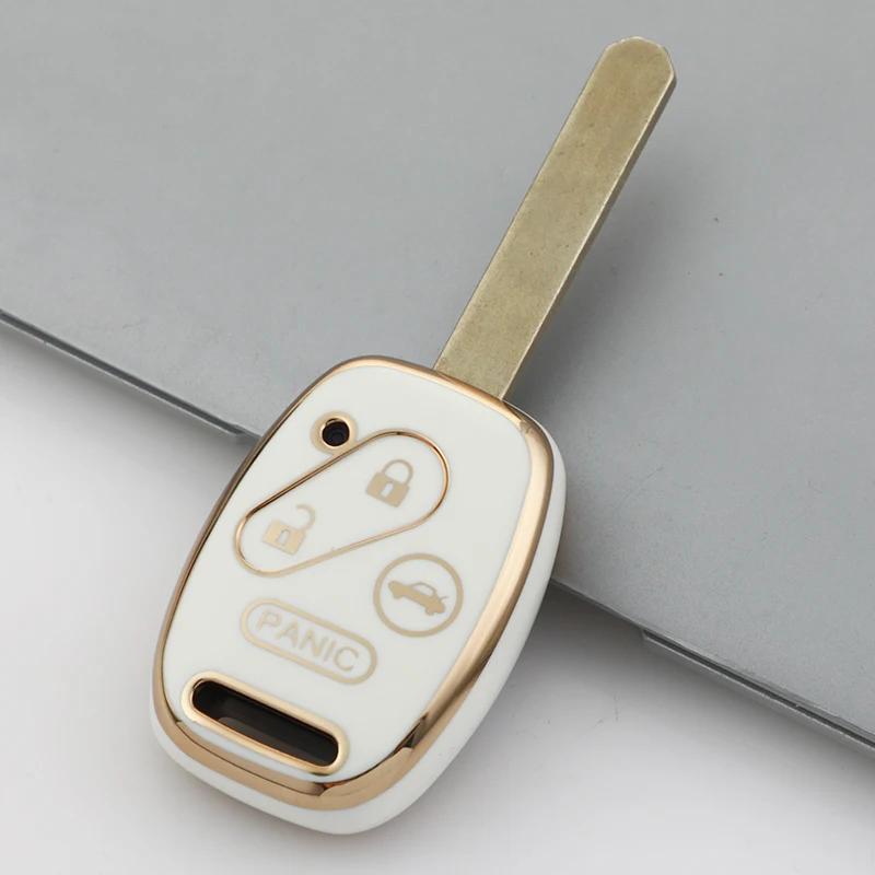 2/3/4 Buttons Car Remote Shell Holder Fob For Honda Accord Civic Crv Cr-V Pilot Insight Ridgeline Tpu Key Case Cover Accessories