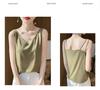 New Summer V-neck Knit Camisole with Double Shoulder Straps - Lightweight Women's Innerwear.