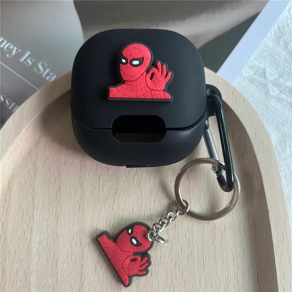 New For Anker Soundcore Liberty 4 NC Headphone Case Cartoon Silicone Blutooth Earbuds Charging Box Protective Shell With Keyring
