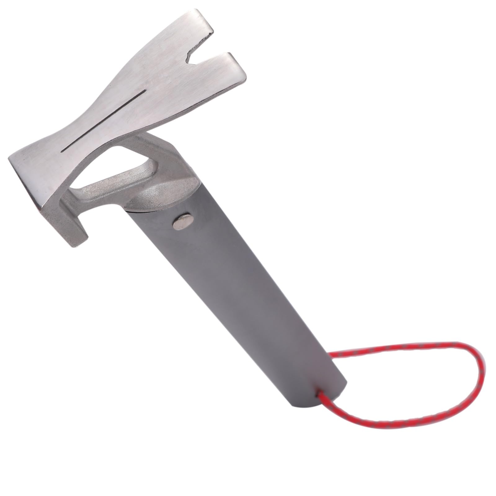 

Rubonarie Peg Hammer, Stainless Steel Head, Aluminum Handle, Lightweight, for Outdoor Camping (Silver)