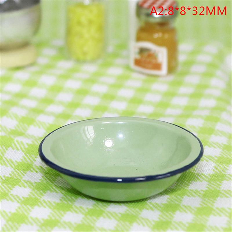 1:12 Dollhouse Miniature Old Style Retro Soup Basin Food Fruit Bowl, Dishes Plate, Bowl Kitchen Tableware Dollhouse Accessories