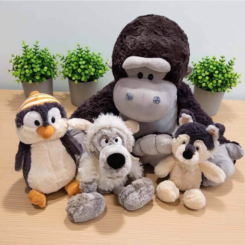 Süßer Hund Wolf Pinguin Plüschtier Schaf im Wolfspelz Weiche Mütze Pinguin Stofftierpuppe Husky Gorilla Kissen Umarmung Zuhause Kindergeschenk Junge