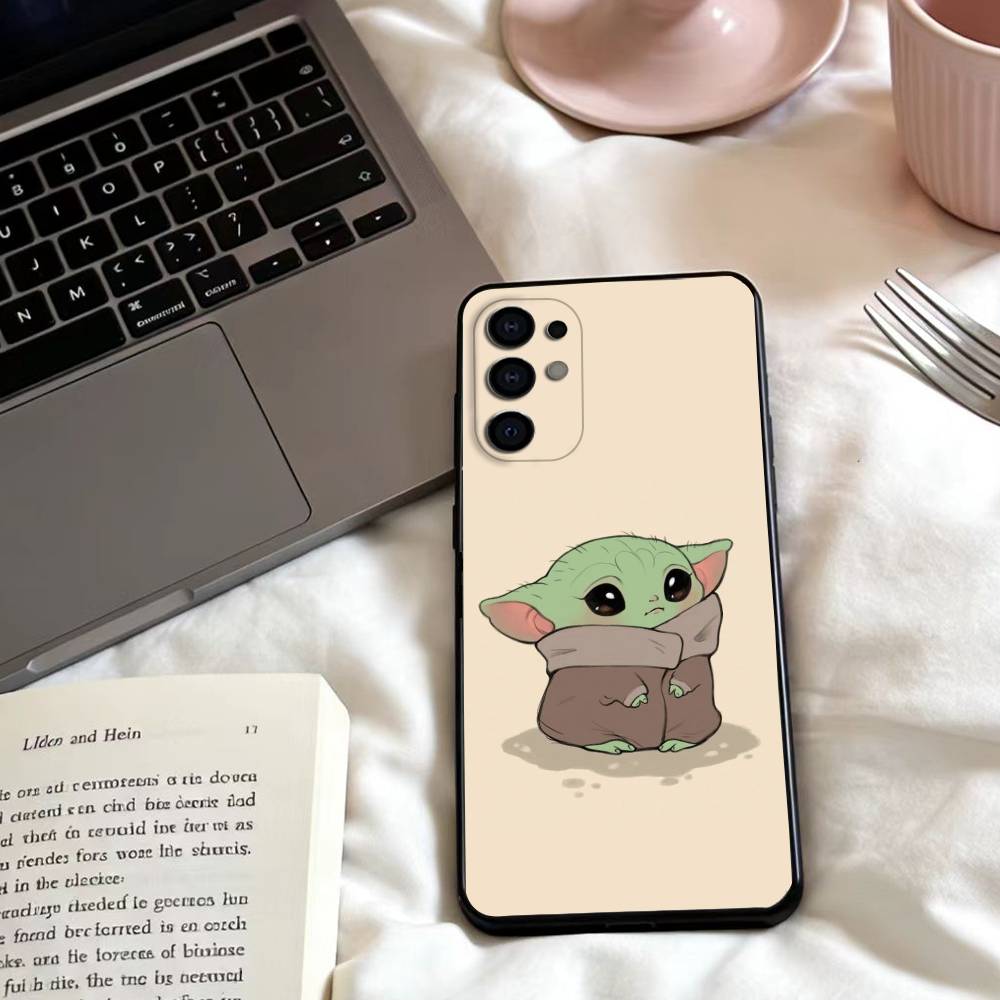 Baby Y-Yoda Phone Case For Samsung S 25,24,23,22,30,21,10,9,Ultra,Plus,Lite,FE,4,5 G Soft Black Case