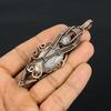 Moonstone 999 Copper Wire Wrapped Pendant, Handmade Gemstone Pendant, Gift For Mom Antique Jewelry