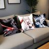 Luchia Crimson Weave Game Pillow Case Fashion Square Pillowcase Bedroom Sofa Room Ins Decoration Leisure