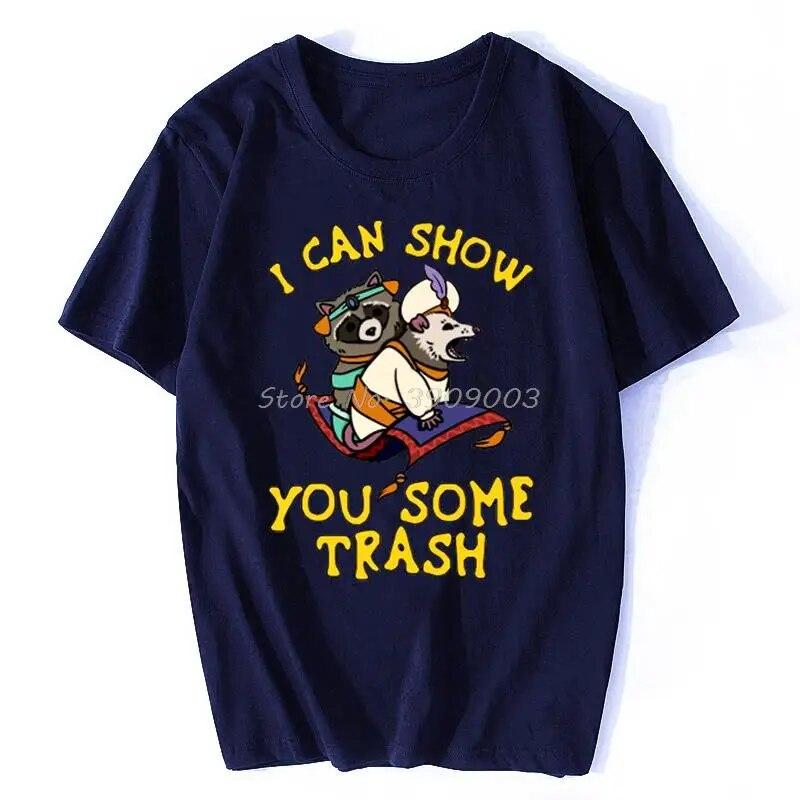 Ich kann dir etwas Müll zeigen, T-Shirt, lustiges Waschbär-Opossum-Liebhaber-Geschenk, Unisex-T-Shirt, Top, Hipster, cooles T-Shirt, Hip Hop, Harajuku, Unisex-T-Shirt