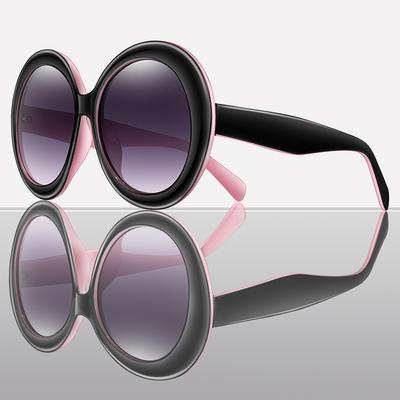 Retro Velké Kulaté Unisex Rám Sluneční Brýle Dámské Nadrozměrné Módní Street Style Sluneční Brýle Plážové Letovisko Řidičské Sluneční Brýle UV400