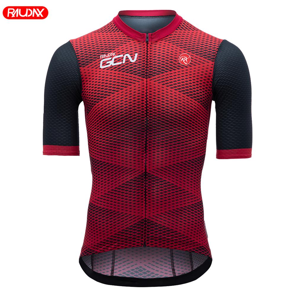 2026 Raudax Gcn Letnia Koszulka z Krótkim Rękawem Oddychająca Uniform Roweru Szosowego Koszulka MTB Zestaw Ubrań Rowerowych Męskie Ropa Ciclismo