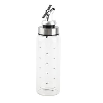 Cooking Oil Bottle 300ml Leakproof Design Precise Scale Strong Glass Dust Proof Olive Oil Dispenser