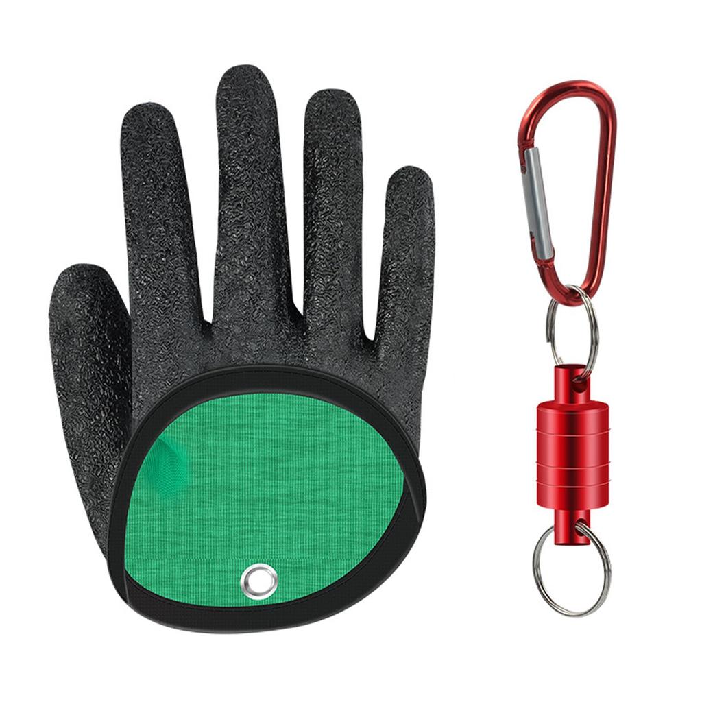 OptiPro Fishing Gloves, Cut Resistant Fishing Gloves with Magnetic Hook,