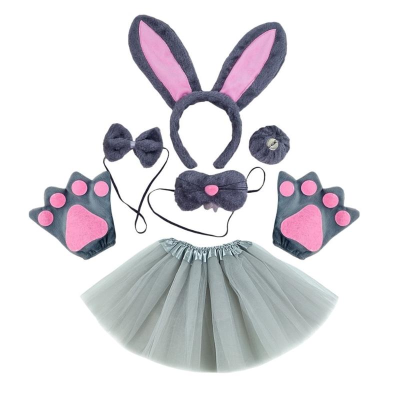 Halloween Easter Bunnies Costumes for Kids Animal Costume Cosplay Accessories