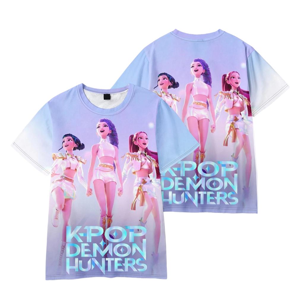 Children's Casual Fashionable Loose And Comfortable Printed Short Sleeved T-shirt Top