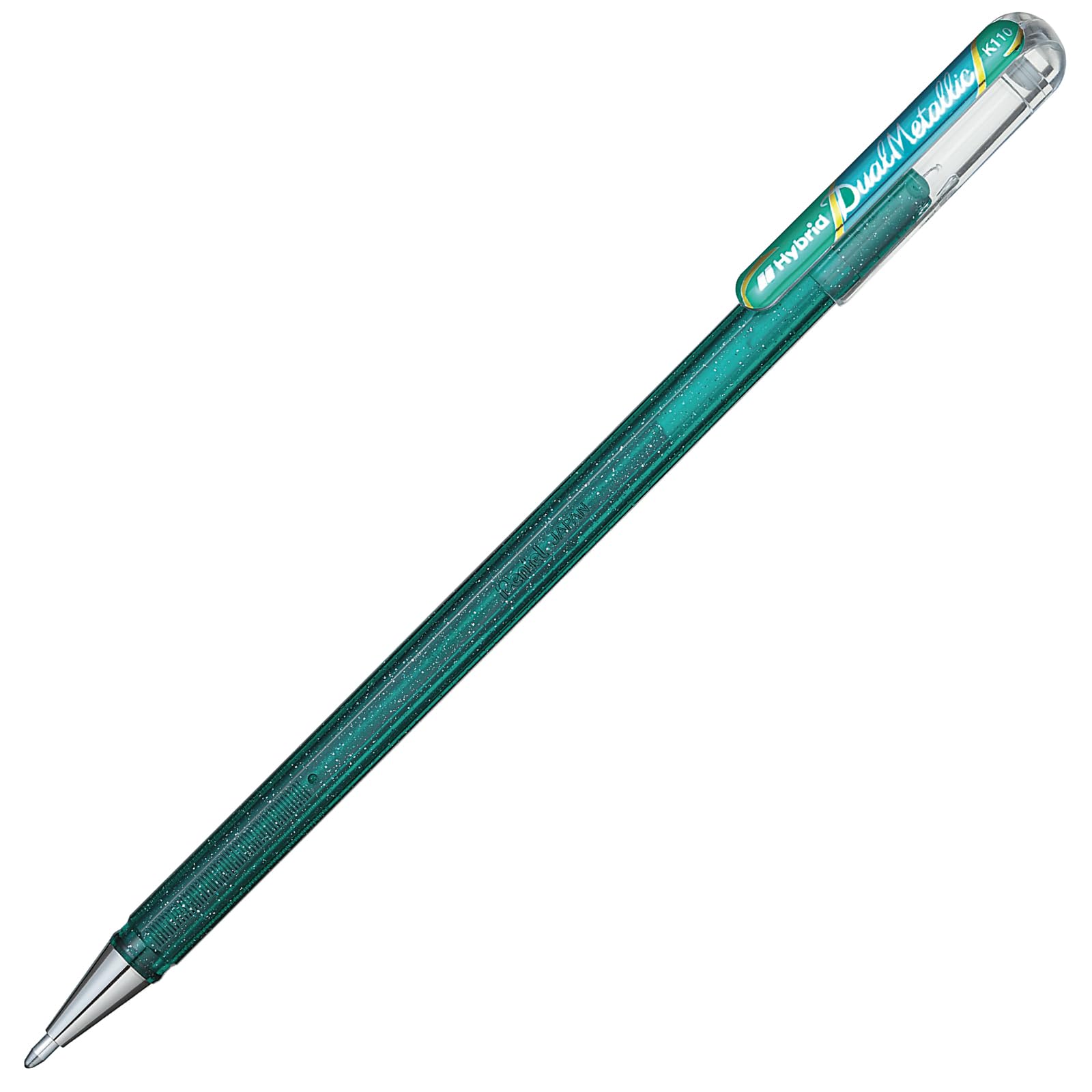 

Pentel Ballpoint Dual Metallic Green Metallic Pen, + Blue, 10-Piece Set, K110-DD(10)