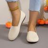 European and American Breathable Wide Toe Women's Slip-on Loafers