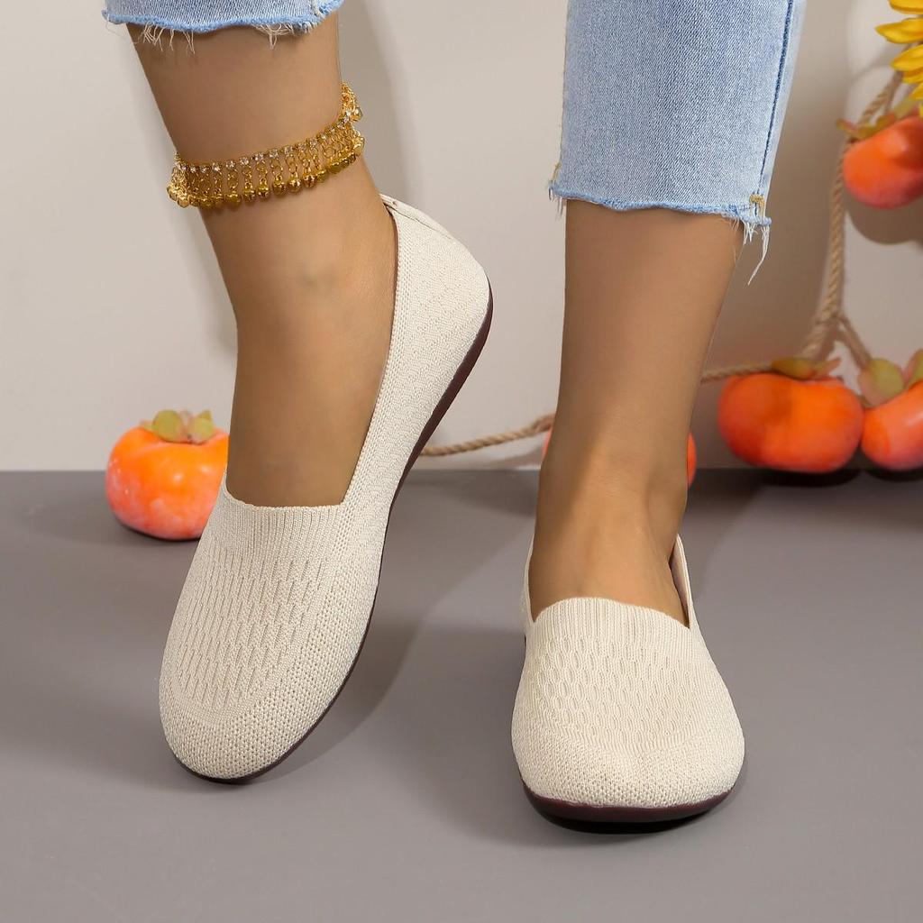 European and American Breathable Wide Toe Women's Slip-on Loafers