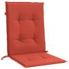 Low Backrest Cushions 2 Pcs. Melange Red 100x50x4 cm Fabric