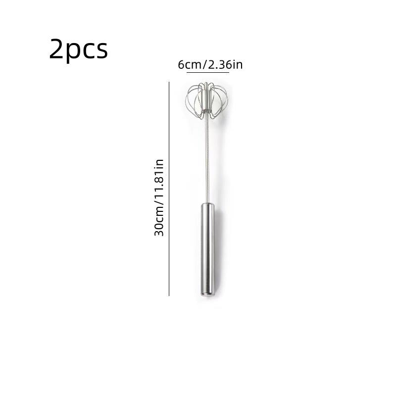 2 шт./Нержавеющая сталь Ручной венчик для яиц Многофункциональный миксер Кухонный инструмент для выпечки