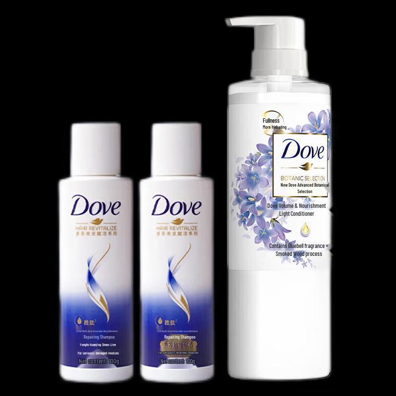 Dove Hair Care Set: Shampoo & Botanical Conditioner, 670g